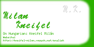 milan kneifel business card